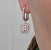 Золотой набор с бриллиантами (кольцо 0.61Сt VS2-SI1/H VG-Cut, серьги  1.02Ct VS2/H, VG-Cut ), фото 4