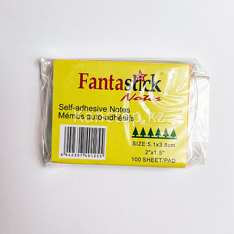 Стикеры бумага клейкая для заметок FANTASTICK 3х4 100 листов, фото 2