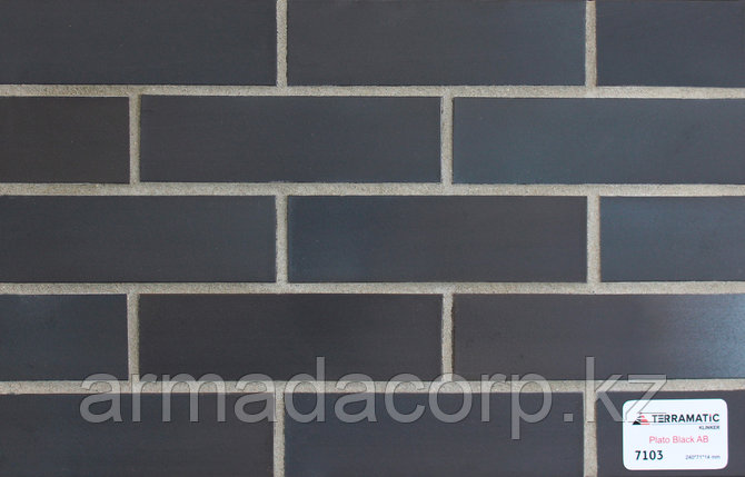 Фасадная клинкерная плитка Plato Black AB 7103, фото 1