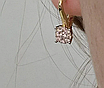 Золотой набор с бриллиантами (кольцо  0.36Сt VS2/H VG-Cut , серьги 0.28Ct VS2/H, VG-Cut ), фото 4