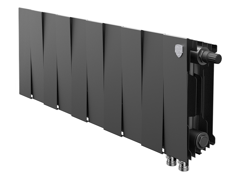 Радиатор биметаллический Royal PIANOFORTE 300\100 черные - фото 1 - id-p104993294