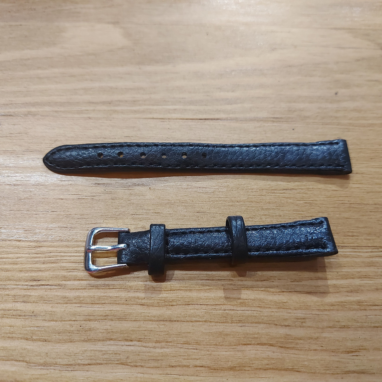 Черный Ремешок на наручные часы 12 мм. Экокожа. Ремешки. Рассрочка. Kaspi RED, фото 1