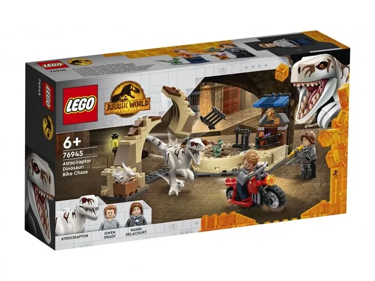 76945 Lego Jurassic World Атроцираптор Погоня На Мотоцикле, Лего.