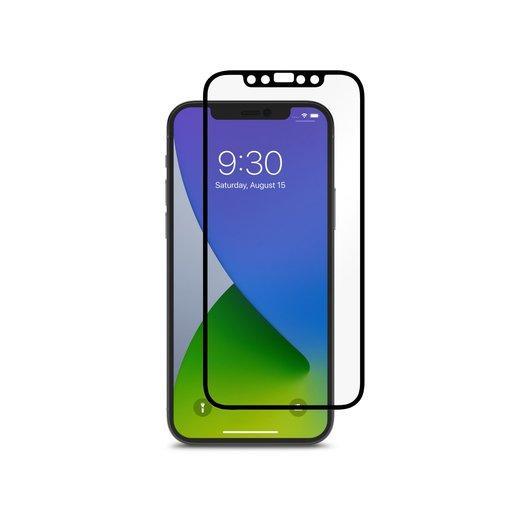 Матовое защитное антибликовое покрытие Moshi iVisor AG для iPhone 12/12 Pro. Цвет боковых сторон - черный.