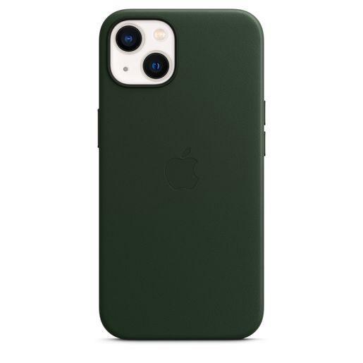 Apple IPhone 13 Leather Case with MagSafe Sequoia Green Кожаный чехол MagSafe для iPhone 13 цвета «зеленая