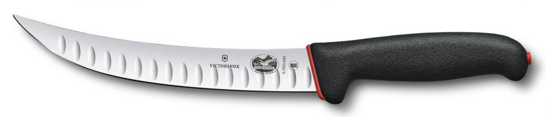 Нож кухонный Victorinox Fibrox (5.7223.20D) стальной разделочный лезв.200мм прямая заточка черный