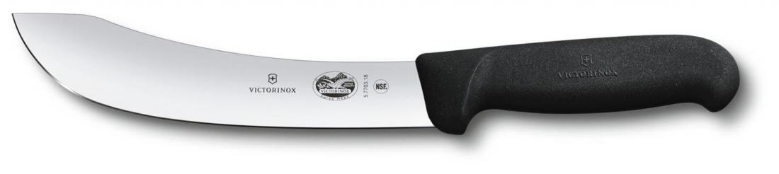 Нож кухонный Victorinox Skinning (5.7703.15) стальной разделочный лезв.150мм прямая заточка черный