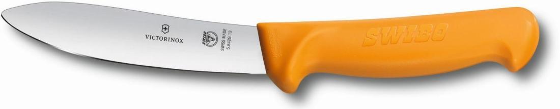 Нож кухонный Victorinox Swibo (5.8429.13) стальной разделочный лезв.180мм прямая заточка желтый
