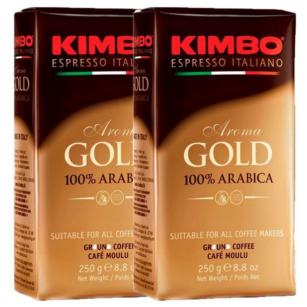 Кофе молотый Kimbo Aroma Gold 100% Arabica 250г. уп:2пач