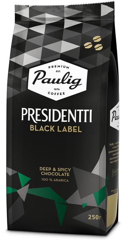 Кофе зерновой Paulig Presidentti Black Label 250г. (17653)