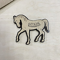 Магнит деревянный Лошадь Астана