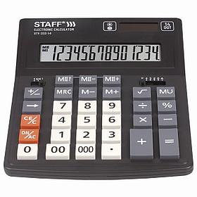 Калькулятор настольный STAFF PLUS STF-333 (200x154 мм), 14 разрядов, двойное питание