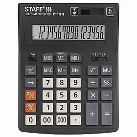 Калькулятор настольный STAFF PLUS STF-333 (200x154 мм), 16 разрядов, двойное питание
