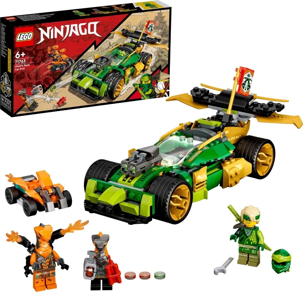 Конструктор Lego 71763 Ниндзяго Гоночный автомобиль ЭВО Ллойда