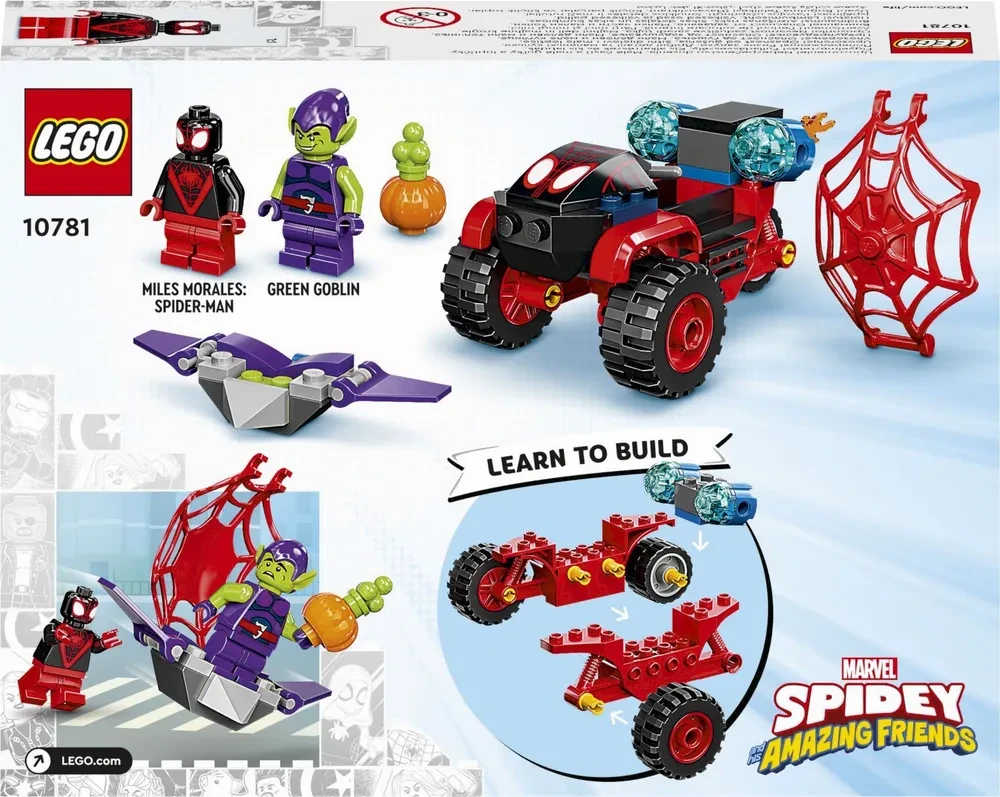 Lego 10781 Spidey Майлз Моралес: техно-трайк Человека-Паука