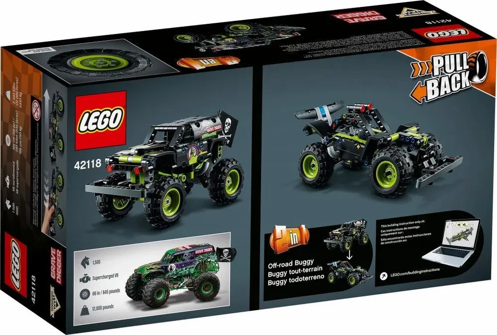Конструктор LEGO Technic 42118 Monster Jam Grave Digger