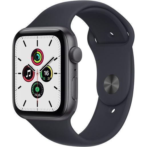 Часы Apple Watch SE GPS, 44mm Space Grey Aluminium Case with Midnight Sport Band,Корпус из алюминия цвета
