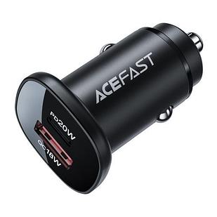 Автомобильное зарядное устройство двухпортовое ACEFAST B1 mini 38W USB-C+USB-A dual-port metal car charger.