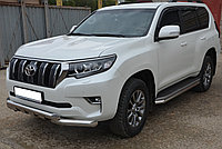 Защита штатного порога d60 ПапаТюнинг для Toyota Land Cruiser Prado 150 2014-2017