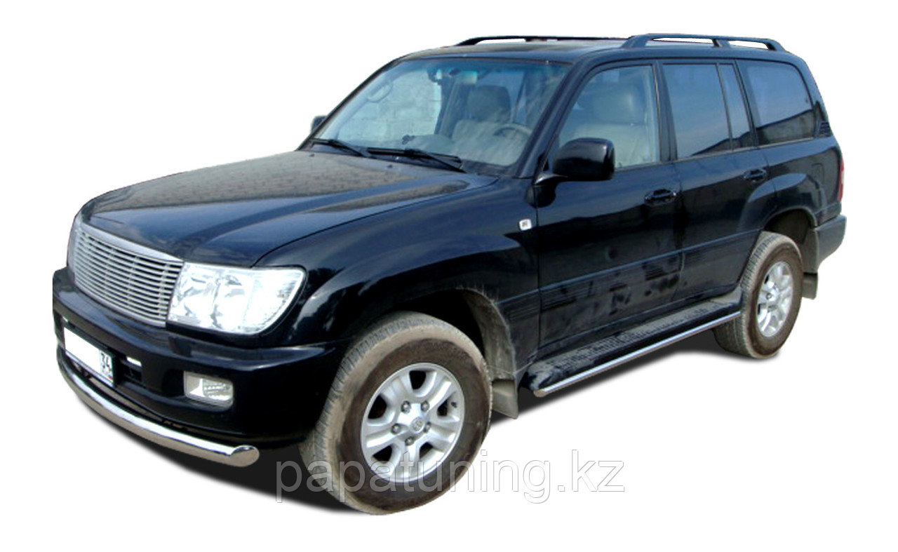 Защита штатного порога d42 ПапаТюнинг для Toyota Land Cruiser 100 1998-2006 - фото 1 - id-p105048479