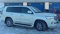 Защита штатного порога под порог d53 ПапаТюнинг для Toyota Land Cruiser 200 2007-2012