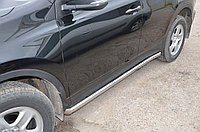 Защита штатного порога d60 ПапаТюнинг для Toyota RAV 4 2015-2019