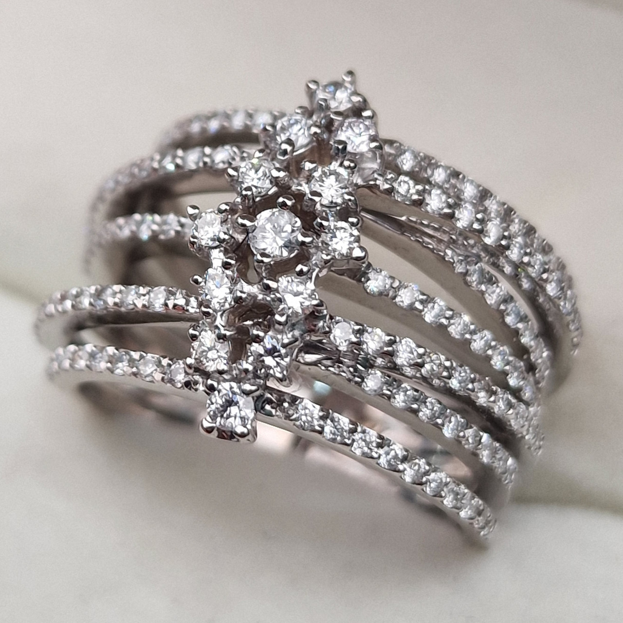 Золотое кольцо с бриллиантами 1,03Ct VVS2/H VG-Cut