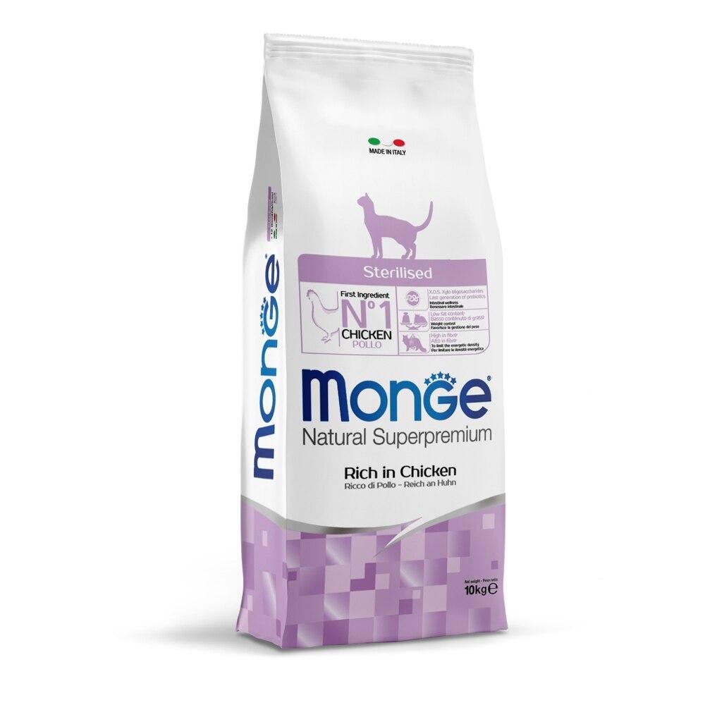 Monge (Монже) Сухой корм для стерилизованных кошек с курицей
