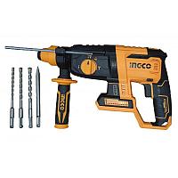 INGCO Аккумуляторный перфоратор Li-Ion 20V /Частота холост. хода: 0-1100 об/мин Число ударов: 0-5100/мин Сила