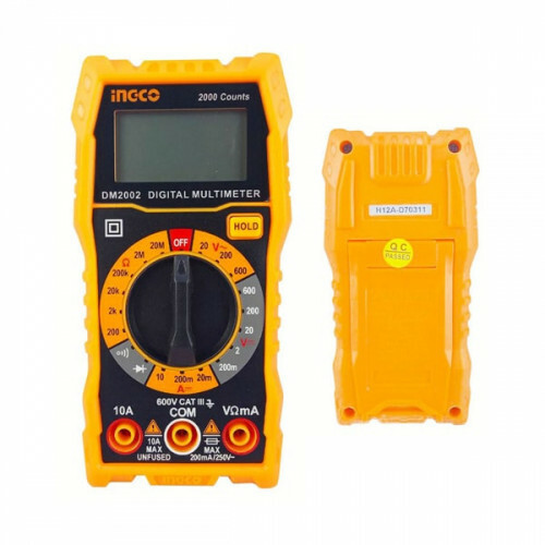 INGCO Мультиметр цифровой DM2002 SUPER SELEKT/Постоянный ток: 20mA, 200mA, 10A/Переменное напряжение - 200,