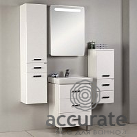 Акватон Америна 60М см, цвет белый зеркальный шкаф - фото 1 - id-p105052110