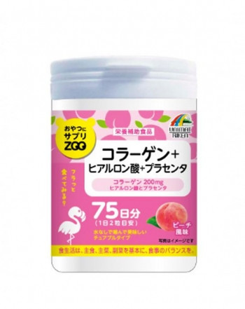 Коллаген +гиалуроновая кислота+плацента со вкусом персика на 75 дней, Япония