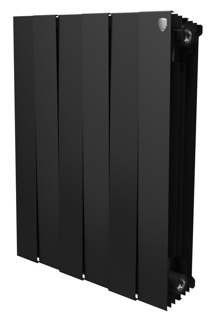 Радиатор биметаллический Royal PIANOFORTE белые 500\100 черные - фото 1 - id-p105061539