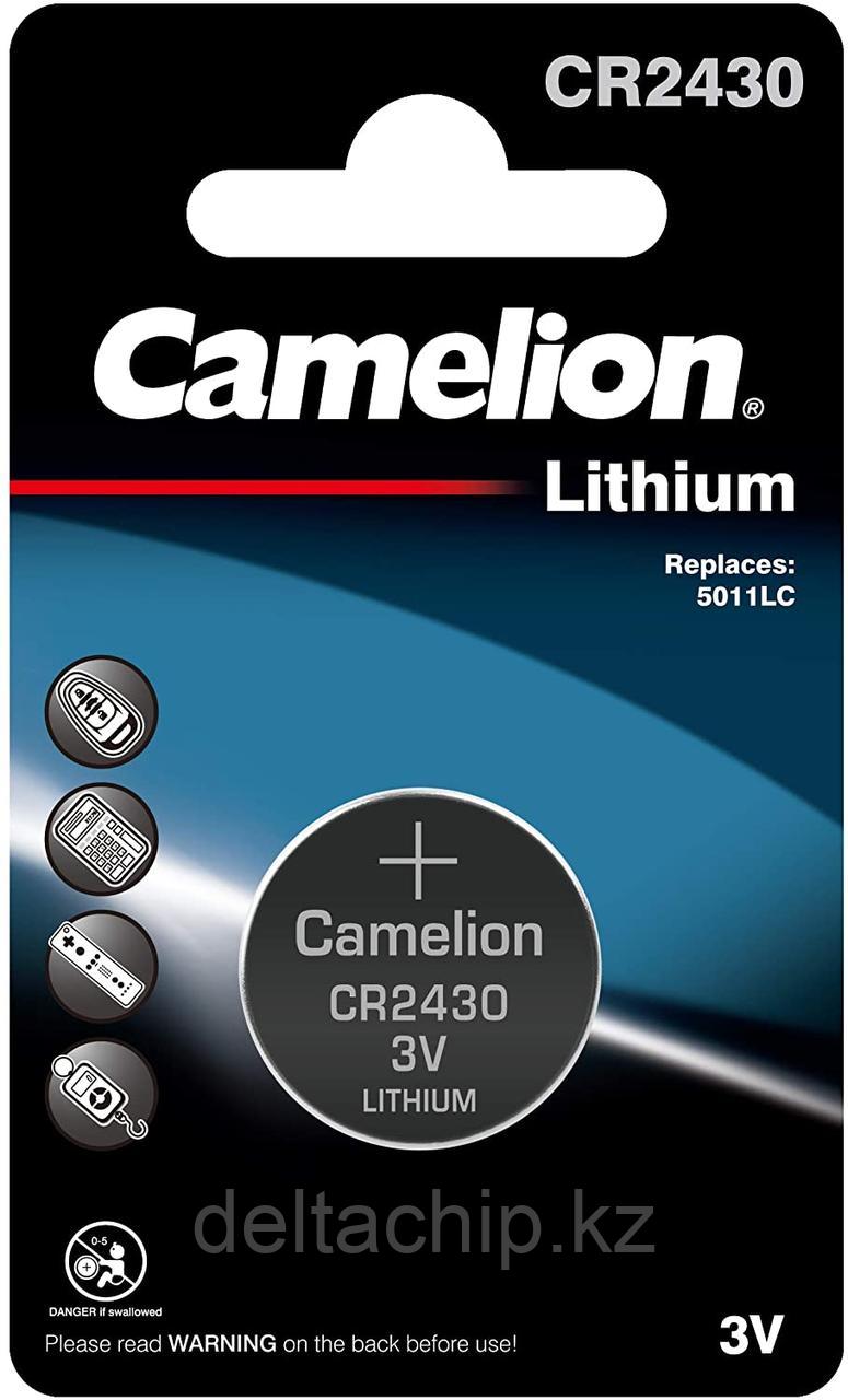 Батарейка, CAMELION, CR2430-BP1 Lithium Battery, CR2430, 3V, 220 mAh, 1 шт.