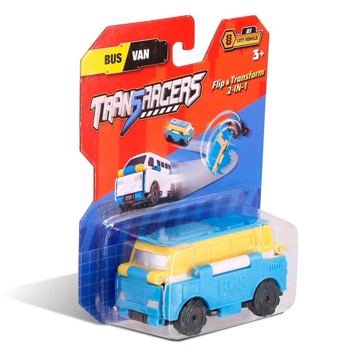 МАШИНКА-ТРАНСФОРМЕР FLIP CARS 2 В 1 АВТОБУС-МИКРОАВТОБУС