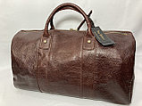Кожаная дорожная сумка "Tony Bellucci". Высота 25 см, ширина 51 см, глубина 25 см., фото 2