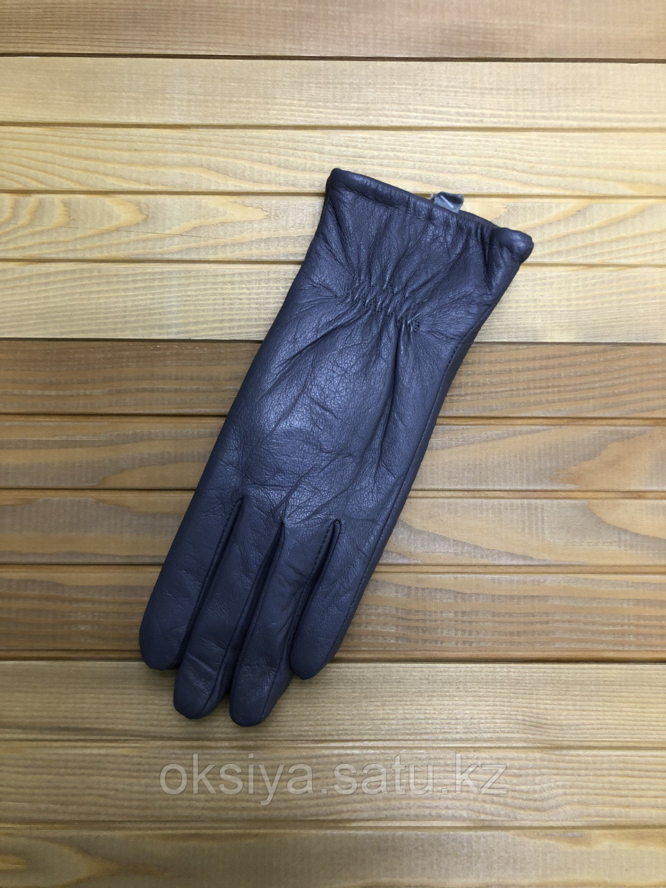 Женские кожаные серые перчатки - фото 1 - id-p105082661