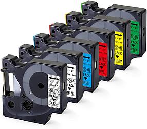 Картридж для Dymo S0720590/45019 типа D1, черный текст на зеленом фоне, 12ммх7м, фото 2