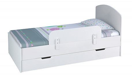 Кровать детская Polini kids Basic с ящиком, белый - фото 2 - id-p105083415