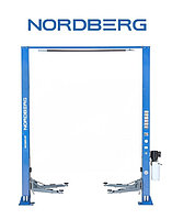 Подъемник 380V 2х стоечный 4т с верхней синхронизацией, H=4,0 м (синий) NORDBERG N4120H1-4B