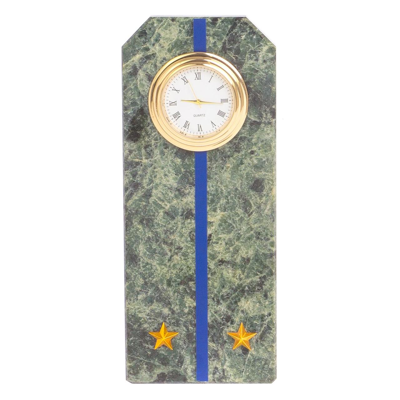 Подарочные часы "Погон лейтенант ФСБ, ФСО" камень змеевик - фото 2 - id-p94942832