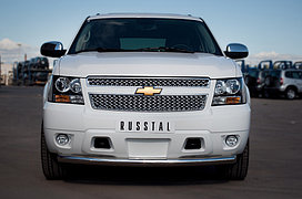 Защита переднего бампера d76 Chevrolet Tahoe 2012-2014