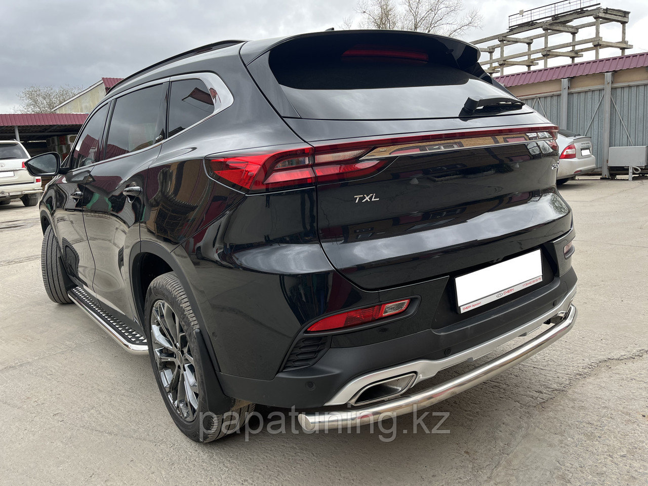 Защита заднего бампера d53 ПапаТюнинг для CheryExeed TXL 2020-, фото 1