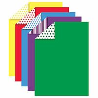 Картон цветной А4 2-сторонний МЕЛОВАННЫЙ EXTRA 5 цветов папка, оборот РИСУНОК, ЮНЛАНДИЯ, 200х290 мм, фото 2