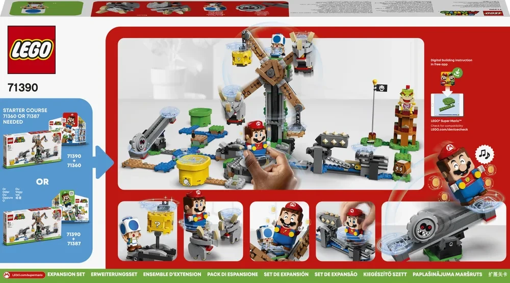 Lego 71390 Super Mario Дополнительный набор «Нокдаун резноров» - фото 8 - id-p105091584