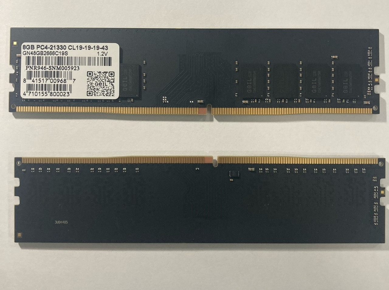 GEIL GN48GB2666C19S оперативная память 8GB DDR4 2666MHz PC4-21300 19-19-19-43 Bulk Pack - фото 1 - id-p105094461