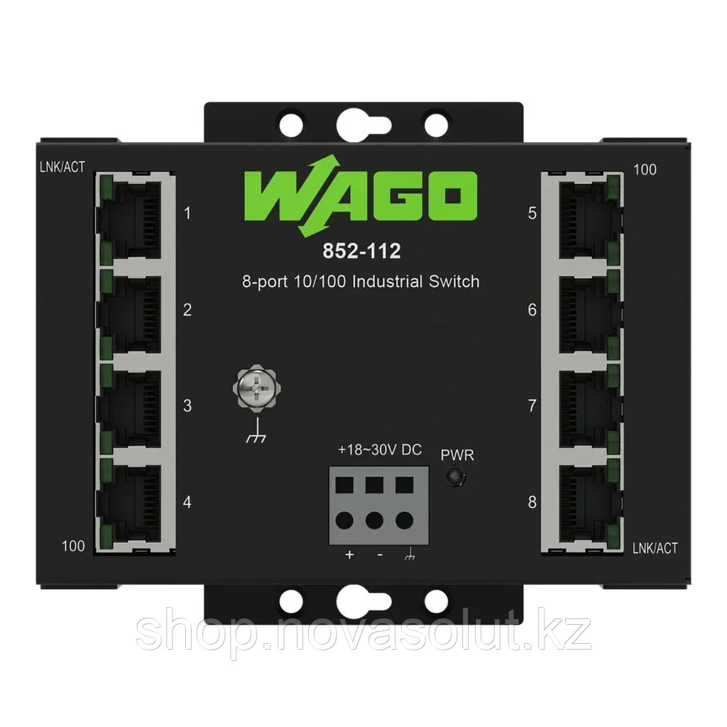 Промышленный эко-коммутатор; 8 портов 100Base-TX; черный WAGO 852-112 - фото 3 - id-p105094690