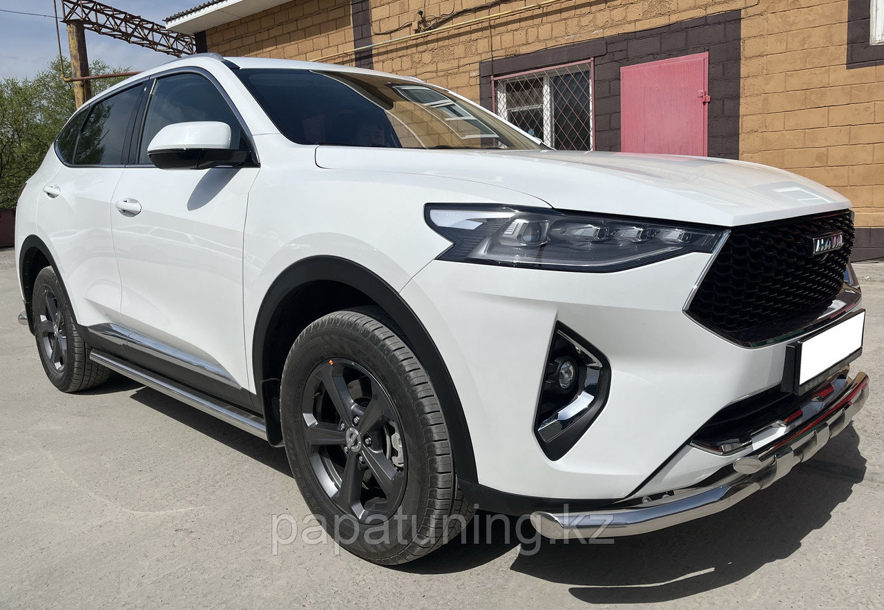 Защита штатного порога d60 ПапаТюнинг для Haval F7 2019-2022, фото 1