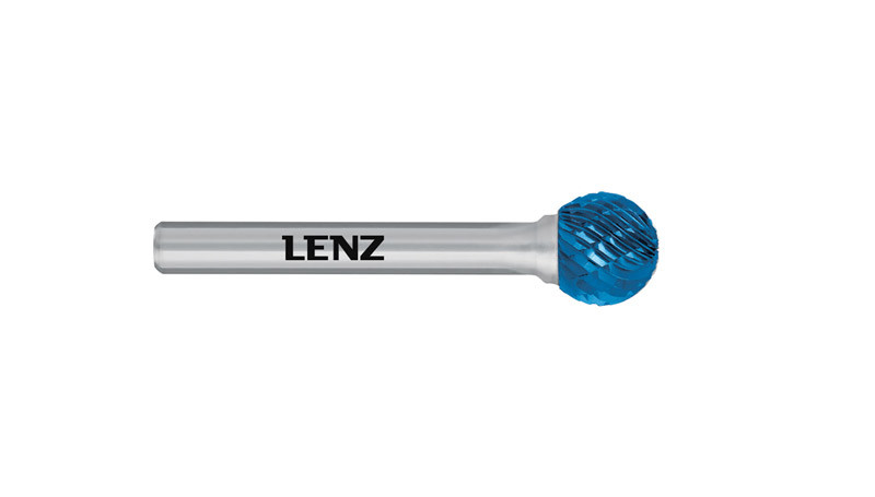 Твердосплавная борфреза Lenz, форма D (сферические), покрытие Blue6 8, 7, 52 - фото 1 - id-p105094980