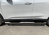 Пороги труба с проступью d76 ПапаТюнинг для Haval F7/F7X 2019-2022, фото 3